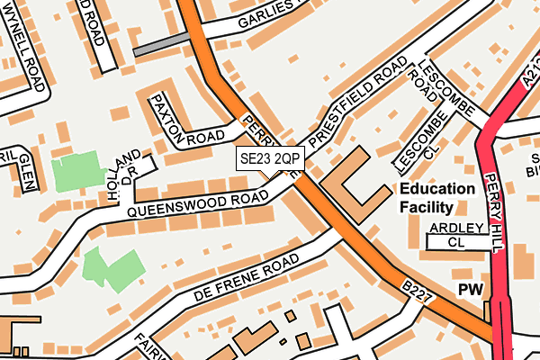 SE23 2QP map - OS OpenMap – Local (Ordnance Survey)