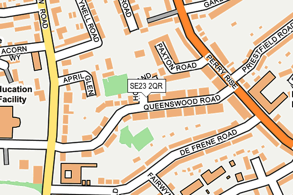 SE23 2QR map - OS OpenMap – Local (Ordnance Survey)