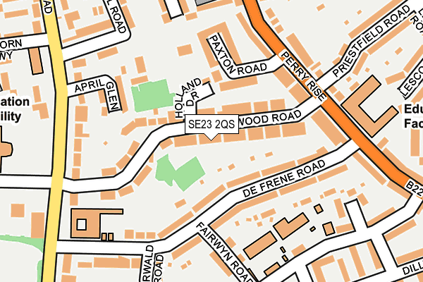 SE23 2QS map - OS OpenMap – Local (Ordnance Survey)
