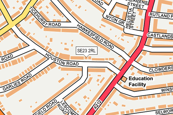 SE23 2RL map - OS OpenMap – Local (Ordnance Survey)