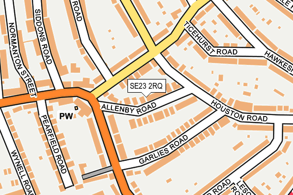 SE23 2RQ map - OS OpenMap – Local (Ordnance Survey)