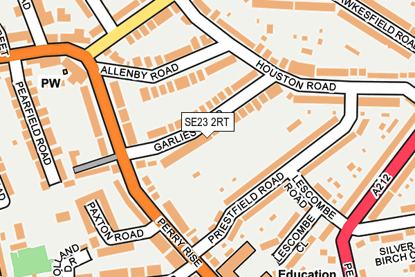 SE23 2RT map - OS OpenMap – Local (Ordnance Survey)
