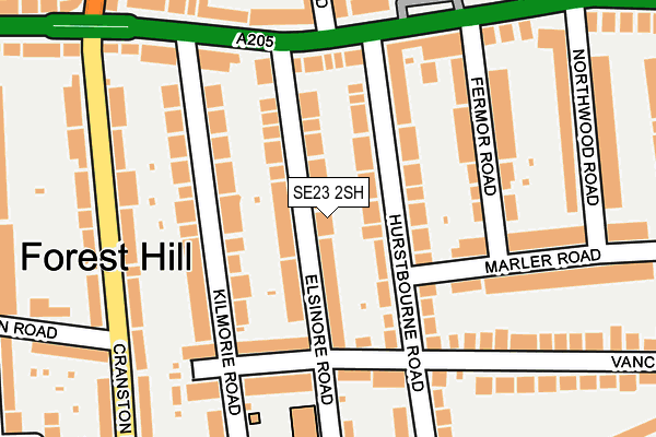 SE23 2SH map - OS OpenMap – Local (Ordnance Survey)