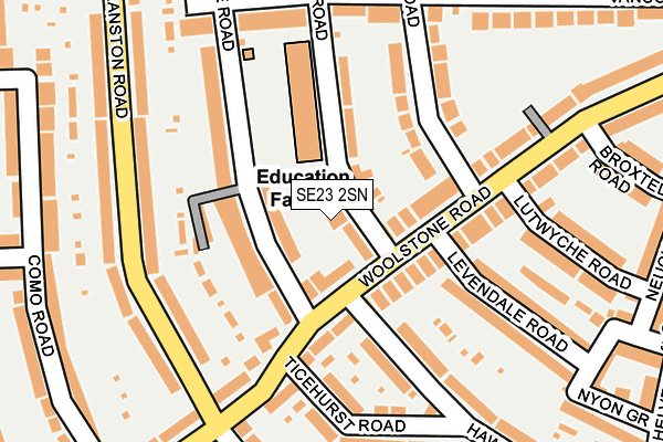 SE23 2SN map - OS OpenMap – Local (Ordnance Survey)