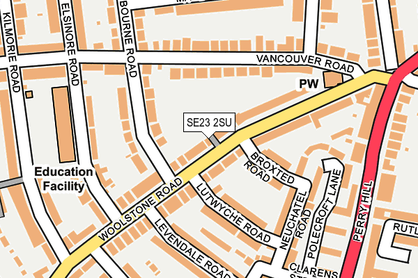 SE23 2SU map - OS OpenMap – Local (Ordnance Survey)