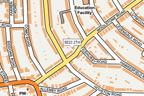 SE23 2TH map - OS OpenMap – Local (Ordnance Survey)