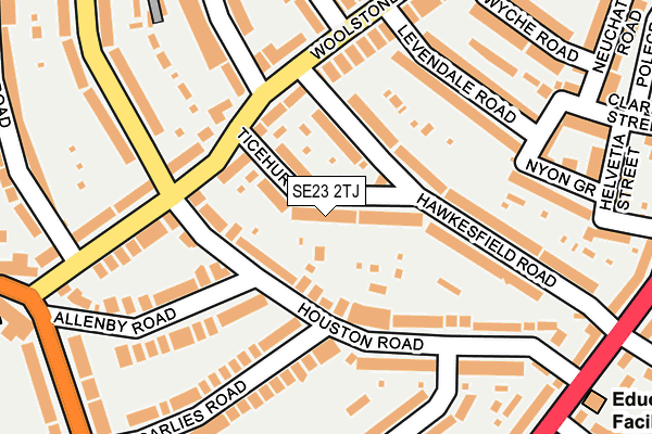 SE23 2TJ map - OS OpenMap – Local (Ordnance Survey)