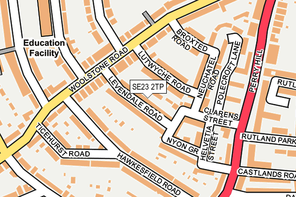 SE23 2TP map - OS OpenMap – Local (Ordnance Survey)