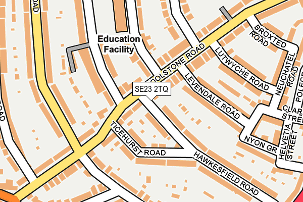 SE23 2TQ map - OS OpenMap – Local (Ordnance Survey)