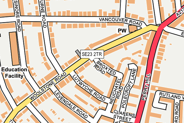 SE23 2TR map - OS OpenMap – Local (Ordnance Survey)