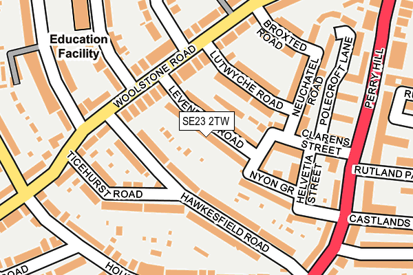SE23 2TW map - OS OpenMap – Local (Ordnance Survey)