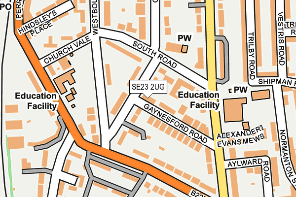 SE23 2UG map - OS OpenMap – Local (Ordnance Survey)
