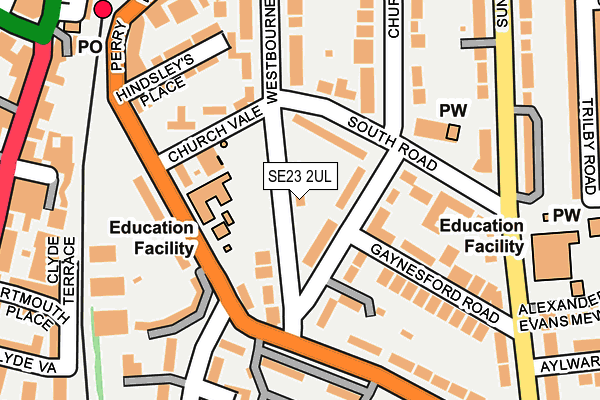 SE23 2UL map - OS OpenMap – Local (Ordnance Survey)
