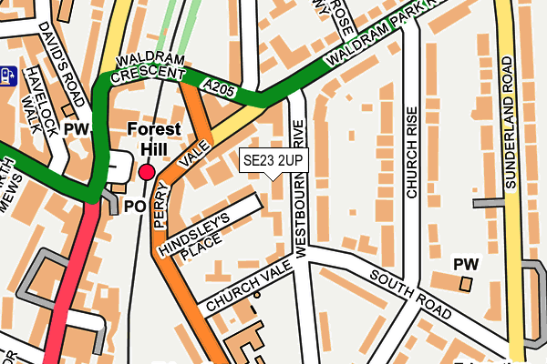 SE23 2UP map - OS OpenMap – Local (Ordnance Survey)