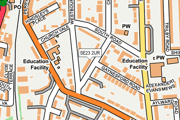 SE23 2UR map - OS OpenMap – Local (Ordnance Survey)