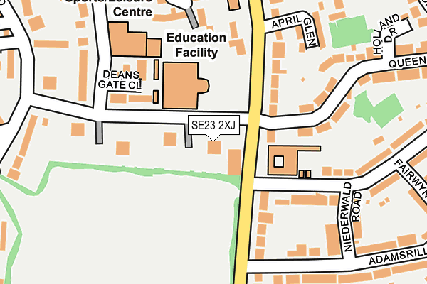 SE23 2XJ map - OS OpenMap – Local (Ordnance Survey)