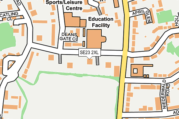 SE23 2XL map - OS OpenMap – Local (Ordnance Survey)