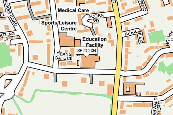 SE23 2XN map - OS OpenMap – Local (Ordnance Survey)
