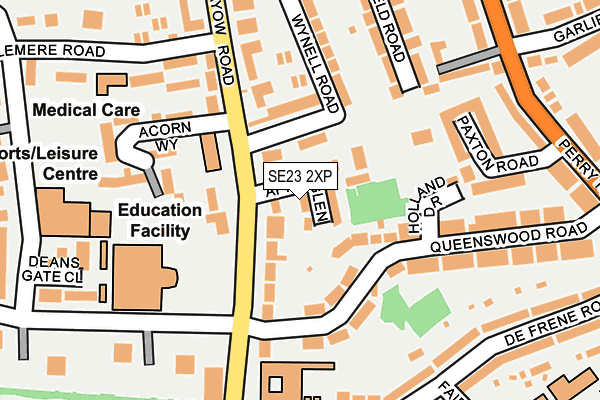 SE23 2XP map - OS OpenMap – Local (Ordnance Survey)