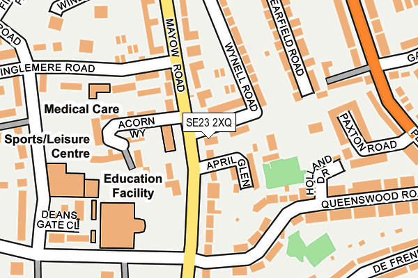 SE23 2XQ map - OS OpenMap – Local (Ordnance Survey)