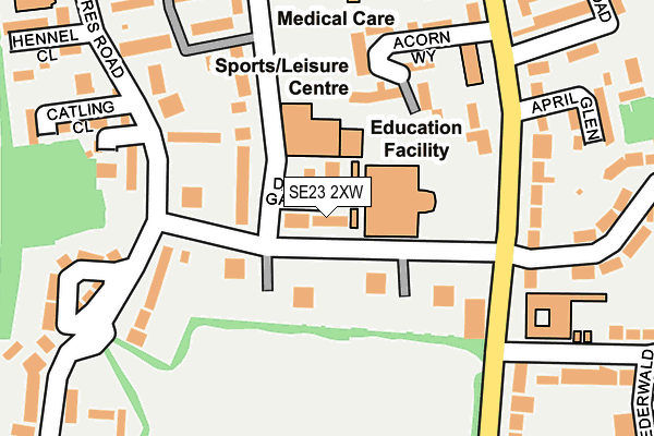 SE23 2XW map - OS OpenMap – Local (Ordnance Survey)