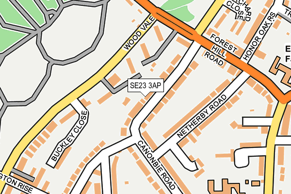 SE23 3AP map - OS OpenMap – Local (Ordnance Survey)