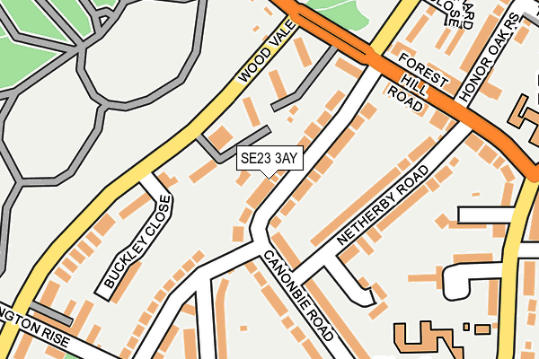 SE23 3AY map - OS OpenMap – Local (Ordnance Survey)