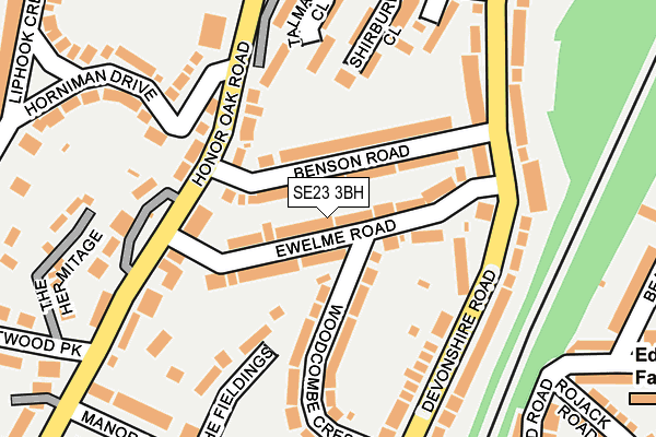 SE23 3BH map - OS OpenMap – Local (Ordnance Survey)