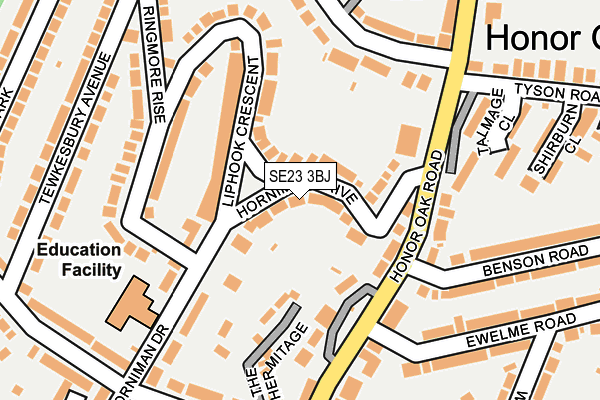 SE23 3BJ map - OS OpenMap – Local (Ordnance Survey)