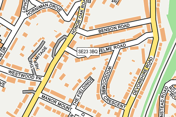SE23 3BQ map - OS OpenMap – Local (Ordnance Survey)