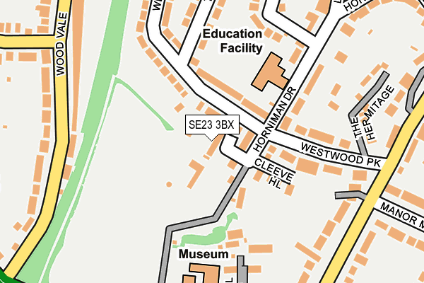 SE23 3BX map - OS OpenMap – Local (Ordnance Survey)