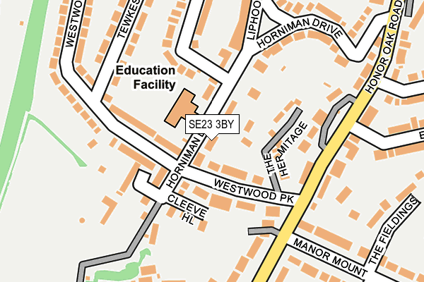 SE23 3BY map - OS OpenMap – Local (Ordnance Survey)