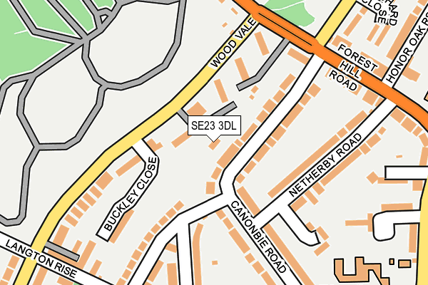SE23 3DL map - OS OpenMap – Local (Ordnance Survey)