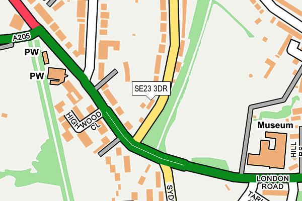 SE23 3DR map - OS OpenMap – Local (Ordnance Survey)