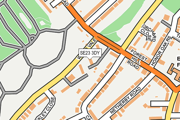 SE23 3DY map - OS OpenMap – Local (Ordnance Survey)