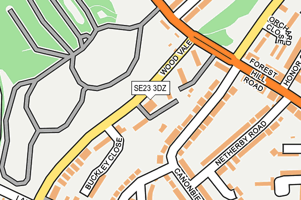 SE23 3DZ map - OS OpenMap – Local (Ordnance Survey)