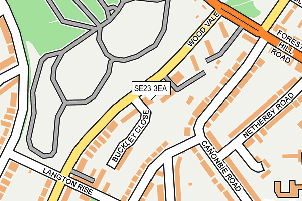 SE23 3EA map - OS OpenMap – Local (Ordnance Survey)