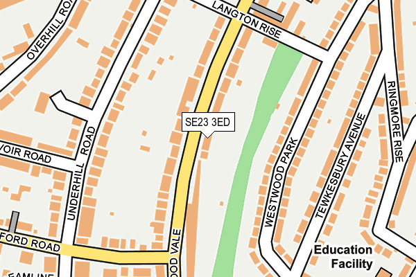 SE23 3ED map - OS OpenMap – Local (Ordnance Survey)
