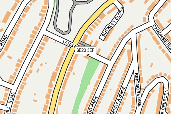 SE23 3EF map - OS OpenMap – Local (Ordnance Survey)