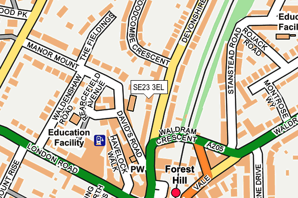SE23 3EL map - OS OpenMap – Local (Ordnance Survey)