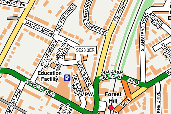 SE23 3ER map - OS OpenMap – Local (Ordnance Survey)