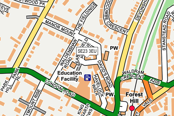 SE23 3EU map - OS OpenMap – Local (Ordnance Survey)