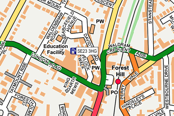 SE23 3HG map - OS OpenMap – Local (Ordnance Survey)