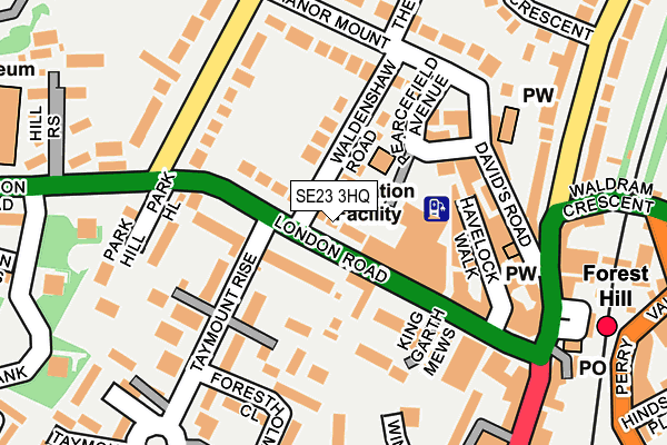 SE23 3HQ map - OS OpenMap – Local (Ordnance Survey)