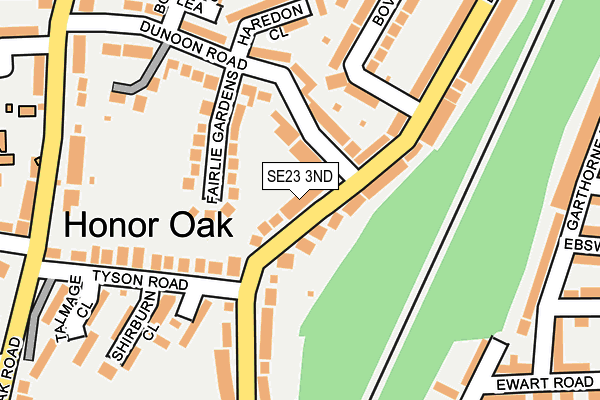 SE23 3ND map - OS OpenMap – Local (Ordnance Survey)