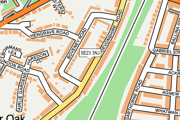 SE23 3NJ map - OS OpenMap – Local (Ordnance Survey)