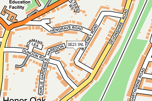SE23 3NL map - OS OpenMap – Local (Ordnance Survey)