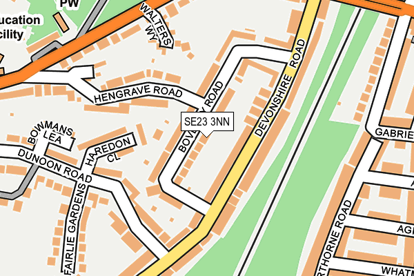 SE23 3NN map - OS OpenMap – Local (Ordnance Survey)