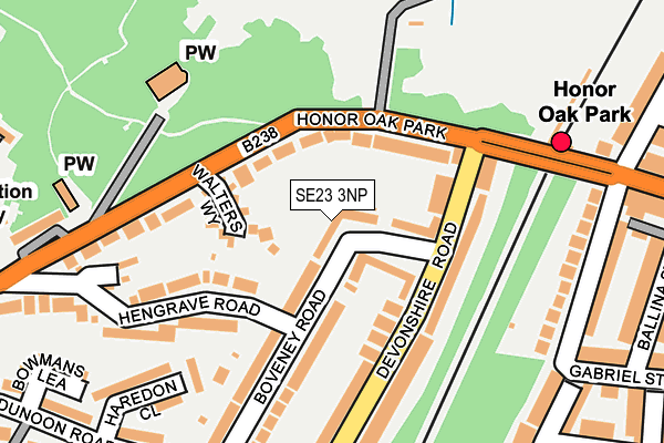 SE23 3NP map - OS OpenMap – Local (Ordnance Survey)
