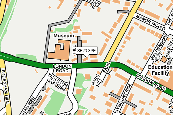 SE23 3PE map - OS OpenMap – Local (Ordnance Survey)
